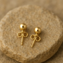 Kolczyki kulki 3 mm Gold Filled 14K 585 – złote sztyfty