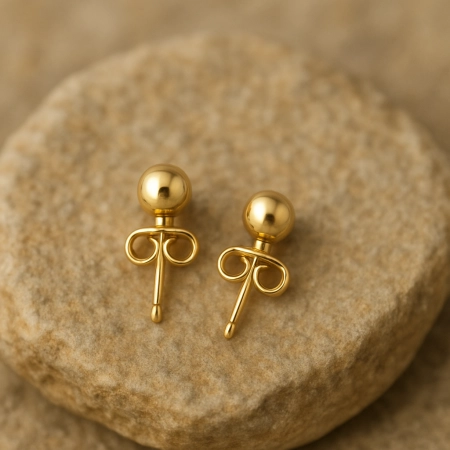 Kolczyki kulki 3 mm Gold Filled 14K 585 – złote sztyfty